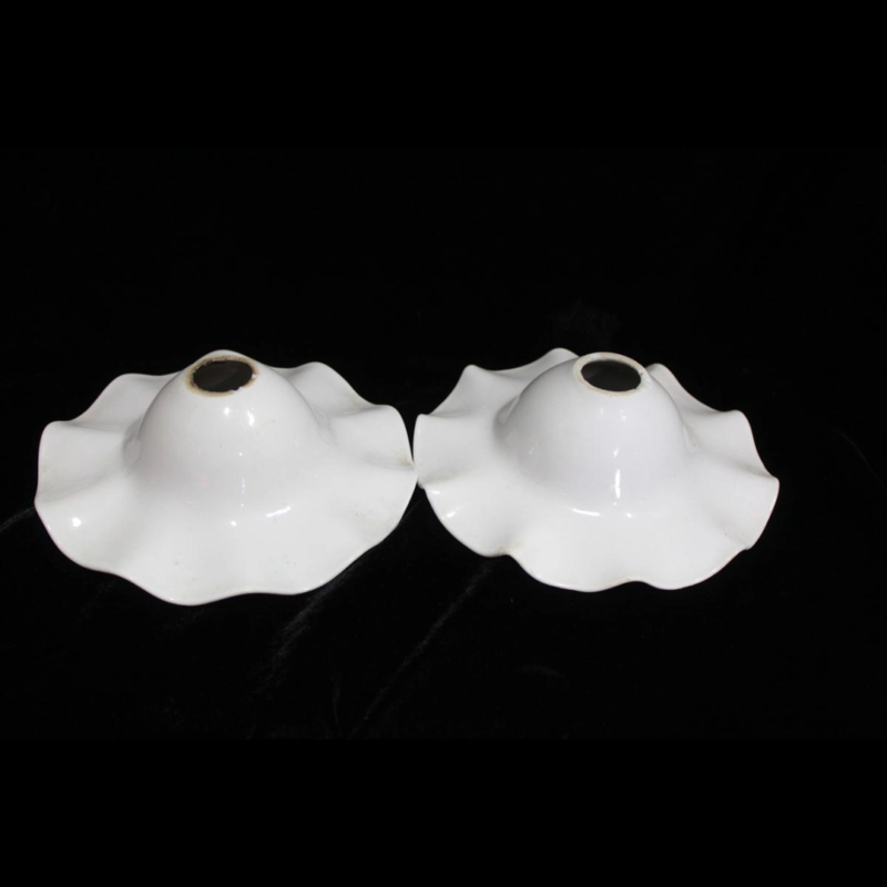 Lamp Shade White Glass Set of 2 Vintage Antique Home Decor