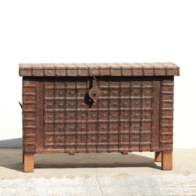 Vintage Pitara Box, Traditional Stye Console Table