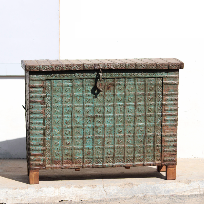 Vintage Pitara Box, Traditional Stye Console Table