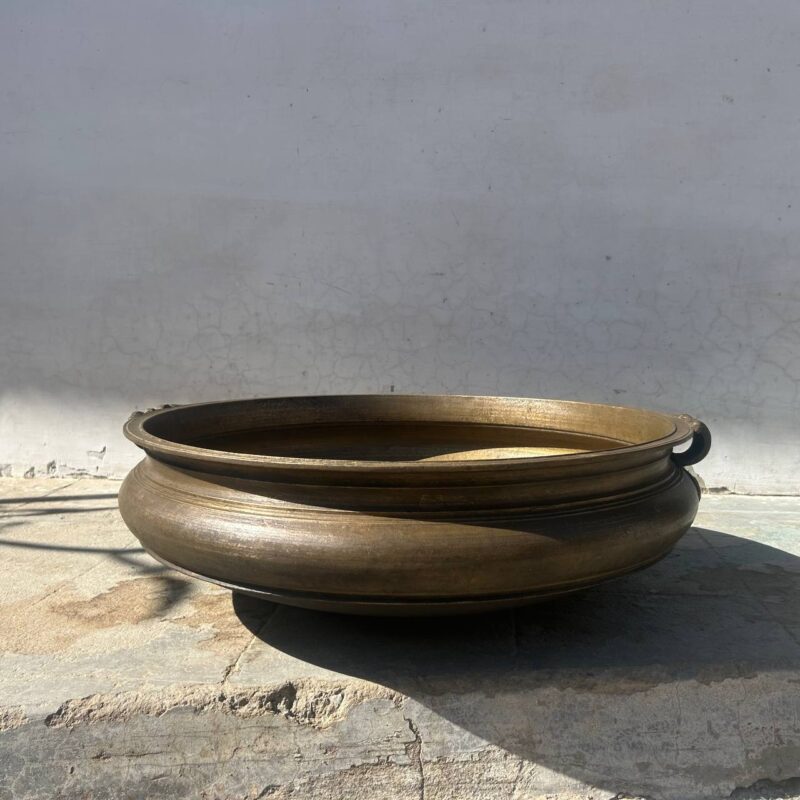 2.4 Feet Wide Old Pure Brass Urli