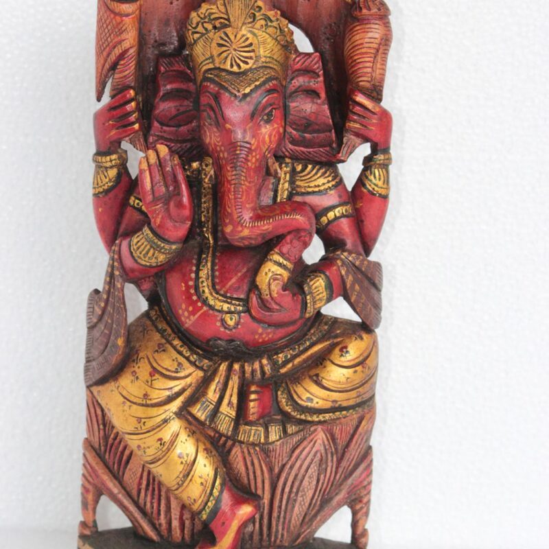 Wooden Ganesha Wall Figure Antique New Art Home Decor Christmas Gifts
