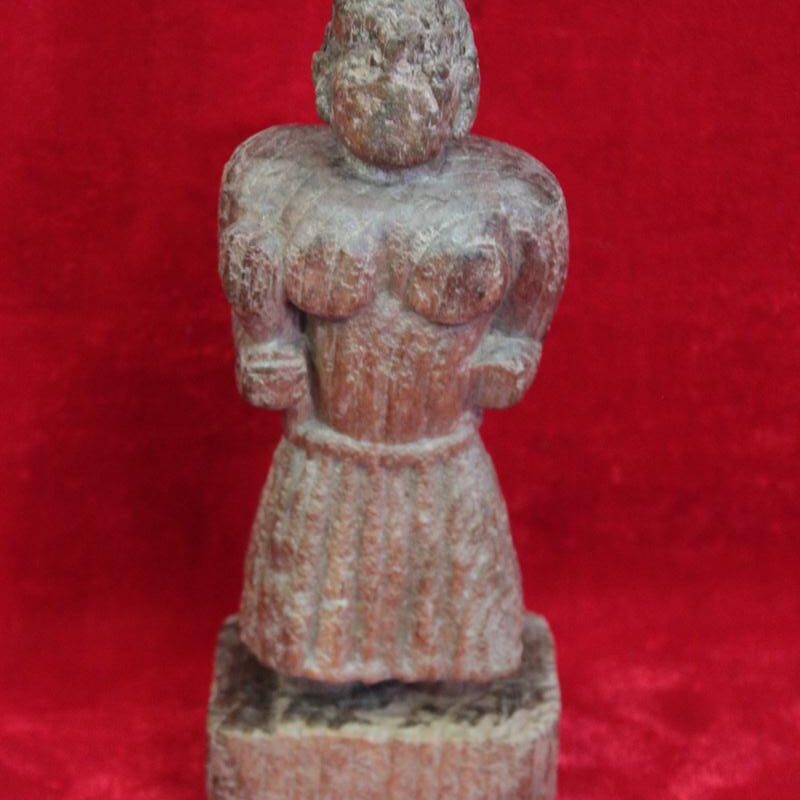 Wooden Doll Carved Female Figure Old Vintage Antique Rare Home Decor