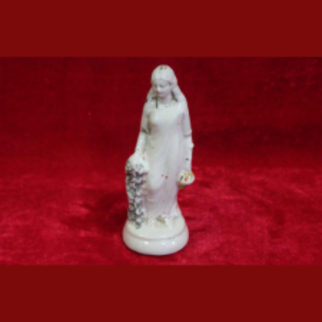 Vintage Ceramic Lady Figurine – Antique Collectible Display for Halloween Gifting