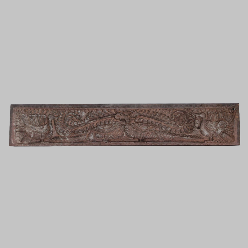 Wooden Wall Panel 1900s Antique Rare Vintage Carved Home Decor