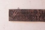 Handcrafted Antique Wood Panel with Bird and Floral Motifs - Image 2