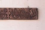 Handcrafted Antique Wood Panel with Bird and Floral Motifs - Image 3