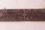 Handcrafted Antique Wood Panel with Bird and Floral Motifs - Image 4
