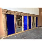 Vintage Inspired Jharokha Mirror, Indian Carved Wooden Wall Decor Mirror Frame - Image 2