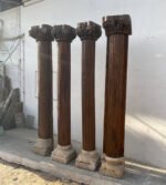 Authentic Old Indian Teak Wood Pillar: A Timeless Masterpiece - Image 5