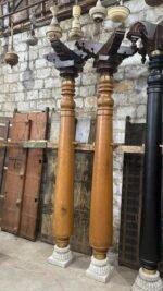 Chettinad Pillars (Columns), Newly Made 7.8 Feet Long South Indian Style Pillar - Image 4