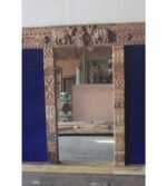 Vintage Inspired Jharokha Mirror, Indian Carved Wooden Wall Decor Mirror Frame - Image 7