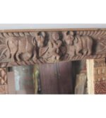 Vintage Inspired Jharokha Mirror, Indian Carved Wooden Wall Decor Mirror Frame - Image 4