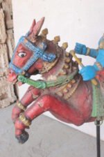 Aiyanar (Ayyanar) Tamil Folk Deity Sculpture - A Rare Antique Figure - Image 7