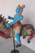 Aiyanar (Ayyanar) Tamil Folk Deity Sculpture - A Rare Antique Figure - Image 8