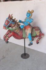Aiyanar (Ayyanar) Tamil Folk Deity Sculpture - A Rare Antique Figure - Image 10