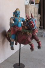 Aiyanar (Ayyanar) Tamil Folk Deity Sculpture - A Rare Antique Figure - Image 5