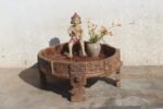 Old Wooden Chakki Center Table Coffee Table Home Decor Table - Image 4