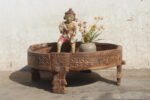 2.4 feet wide Authentic Vintage Chakki Grinder Tables - Image 4