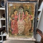 Ravi Varma Lithography, Vintage Cotton Work Ravi Varma Prints