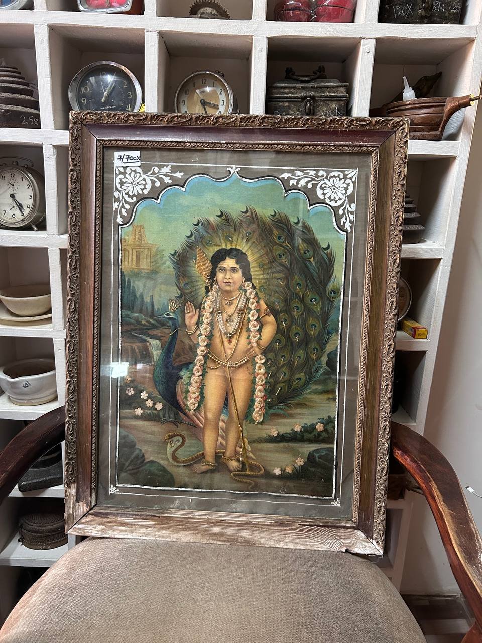 6258153266424693538.jpg Ravi Varma Lithography, Vintage Cotton Work Ravi Varma Prints - Image 1