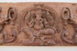 Gaja Ganesha Old Wooden Panel, Antique Indian Door Panels - Image 3