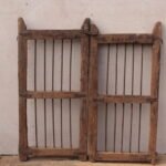 Antique Indian Teak Wood Garden Dog Gates