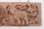 Gaja Ganesha Old Wooden Panel, Antique Indian Door Panels - Image 4