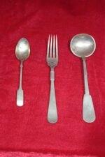 Set 3 Vintage Kitchen Utensils, Mid Century, Kitchen Utensils Fork, Spoon, Ladle, Brass Utensils