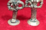 Brass Statue Figure 2 Pc Old Vintage Antique Home Decor Collectible - Image 3