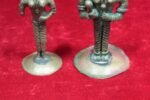 OLD VINTAGE BRASS FIGURE 2 PC ANTIQUE HOME DECOR COLLECTIBLE - Image 3