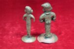 OLD VINTAGE BRASS FIGURE 2 PC ANTIQUE HOME DECOR COLLECTIBLE - Image 5