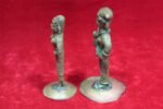 OLD VINTAGE BRASS FIGURE 2 PC ANTIQUE HOME DECOR COLLECTIBLE - Image 6