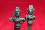 2 Pc Vintage Brass Figurines | Antique Home Decor Set | Collectible Statues - Image 2