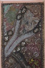 Handmade Embroidered Tapestry – Vintage Patchwork Wall Art Hanging - Image 3