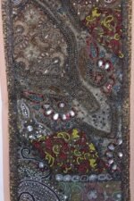 Handmade Embroidered Tapestry – Vintage Patchwork Wall Art Hanging - Image 4