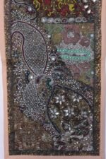 Handmade Embroidered Tapestry – Vintage Patchwork Wall Art Hanging - Image 5