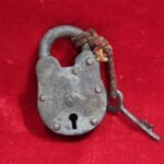 Iron Lock and Key Old Vintage Antique Collectible
