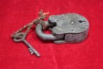 Iron Lock and Key Old Vintage Antique Collectible - Image 2
