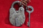 Iron Lock and Key Vintage Collectible Old Handcrafted Collectible