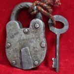 Iron Lock and Key Vintage Collectible Old Handcrafted Collectible