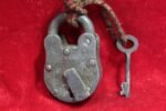 Iron Lock and Key Vintage Old Handcrafted Collectible