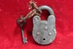Iron Lock and Key Vintage Old Handcrafted Collectible - Image 4