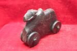 Wooden Nandi Figure Toy Carved Vintage Indian Home Decor Collectible - Image 2
