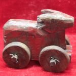 Wooden Nandi Figure Toy Carved Vintage Indian Home Decor Collectible