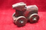 Wooden Nandi Figure Toy Carved Vintage Indian Home Decor Collectible - Image 2