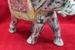 Elephant Figure New Painted Wooden Hand Carved Home Decor - Image 3