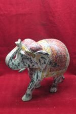Elephant Figure New Painted Wooden Hand Carved Home Decor - Image 4