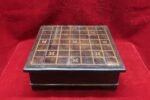 Wooden Game Tray Box Old Vintage Indian Handmade Collectible