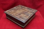 Wooden Game Tray Box Old Vintage Indian Handmade Collectible - Image 2