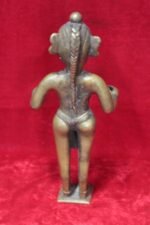 Brass Statue Tribal Female Old Vintage Rare Home Decor Collectible Figure - Image 6